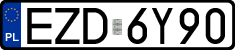 License plates of Poland, Regular car plates