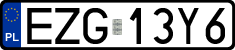 License plates of Poland, Regular car plates