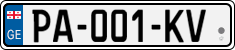License plate of Georgia, Cars (2014)