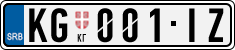 License plate of Serbia, Cars