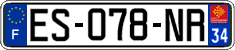 French license plate, SIV (ordinary)