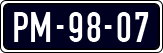 License plate of the Netherlands, Imported oldtimers (cars)