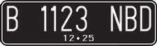 License plate of Indonesia, Regular plates
