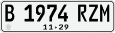 License plate of Indonesia, Regular plates