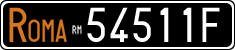 License plate of Italy, Cars (1927 year series)