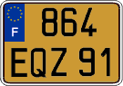 French license plate, FNI