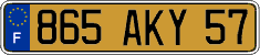 French license plate, FNI