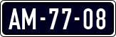 License plate of the Netherlands, Imported oldtimers (cars)