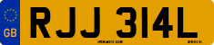 License plate of the United Kingdom, 1963 year system