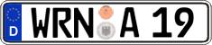 German license plate, Regular plates