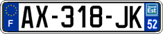 French license plate, SIV (ordinary)