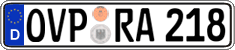 German license plate, Regular plates