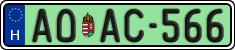 license plates of Hungary, Regular plates (2022)