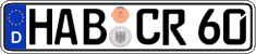 German license plate, Regular plates