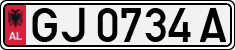 License plate of Albania, Cars (1993)