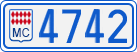 License plate of Monaco, Cars