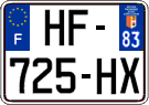 French license plate, SIV (ordinary)