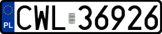 License plates of Poland, Regular car plates