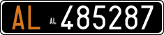 License plate of Italy, Cars (1927 year series)
