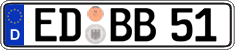 German license plate, Regular plates