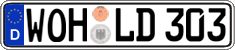 German license plate, Regular plates