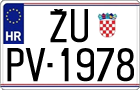 License plate of Croatia, Oldtimers