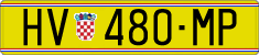 License plate of Croatia, Military