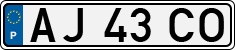 License plate of Portugal, Regular plates