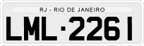License plate of Brazil, Private owners (1990)