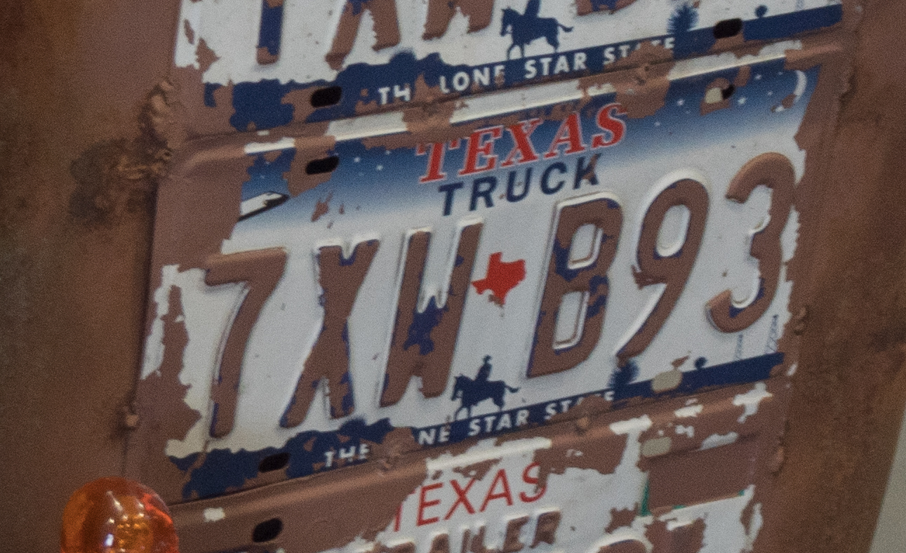 7XW-B93, License plate without vehicle 