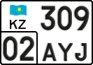 License plate Kazakhstan, Private owners (2012)