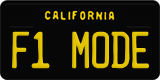 California, Vanity Plates