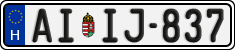 license plates of Hungary, Regular plates (2022)