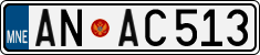 License plate of Montenegro, Cars