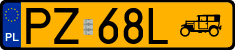 License plates of Poland, Oldtimers