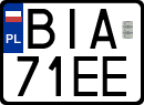 License plates of Poland, Special vehicles and motorcycles