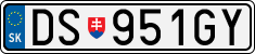 License plate of Slovakia, Cars