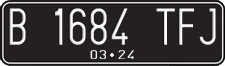 License plate of Indonesia, Regular plates
