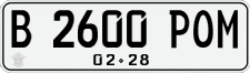 License plate of Indonesia, Regular plates