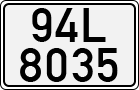 License plate of Vietnam, Cars