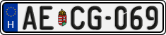 license plates of Hungary, Regular plates (2022)