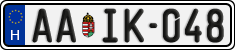 license plates of Hungary, Regular plates (2022)