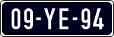 License plate of the Netherlands, Imported oldtimers (cars)