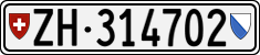 License plate of Switzerland, Cars