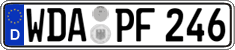 German license plate, Regular plates