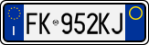 License plate of Italy, Cars (1994 year series)