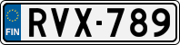 License plate of Finland, Cars