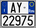 License plate of Italy, Motorcycles (1994 year series)