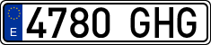 License plates of Spain, Ordinary (2000)