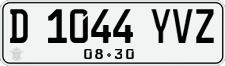License plate of Indonesia, Regular plates